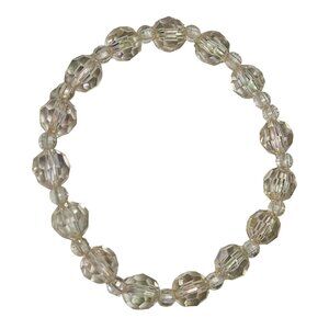 Retro  Transparent Faceted Bead Stretch Bracelet Minimalist Fashion Jewelry